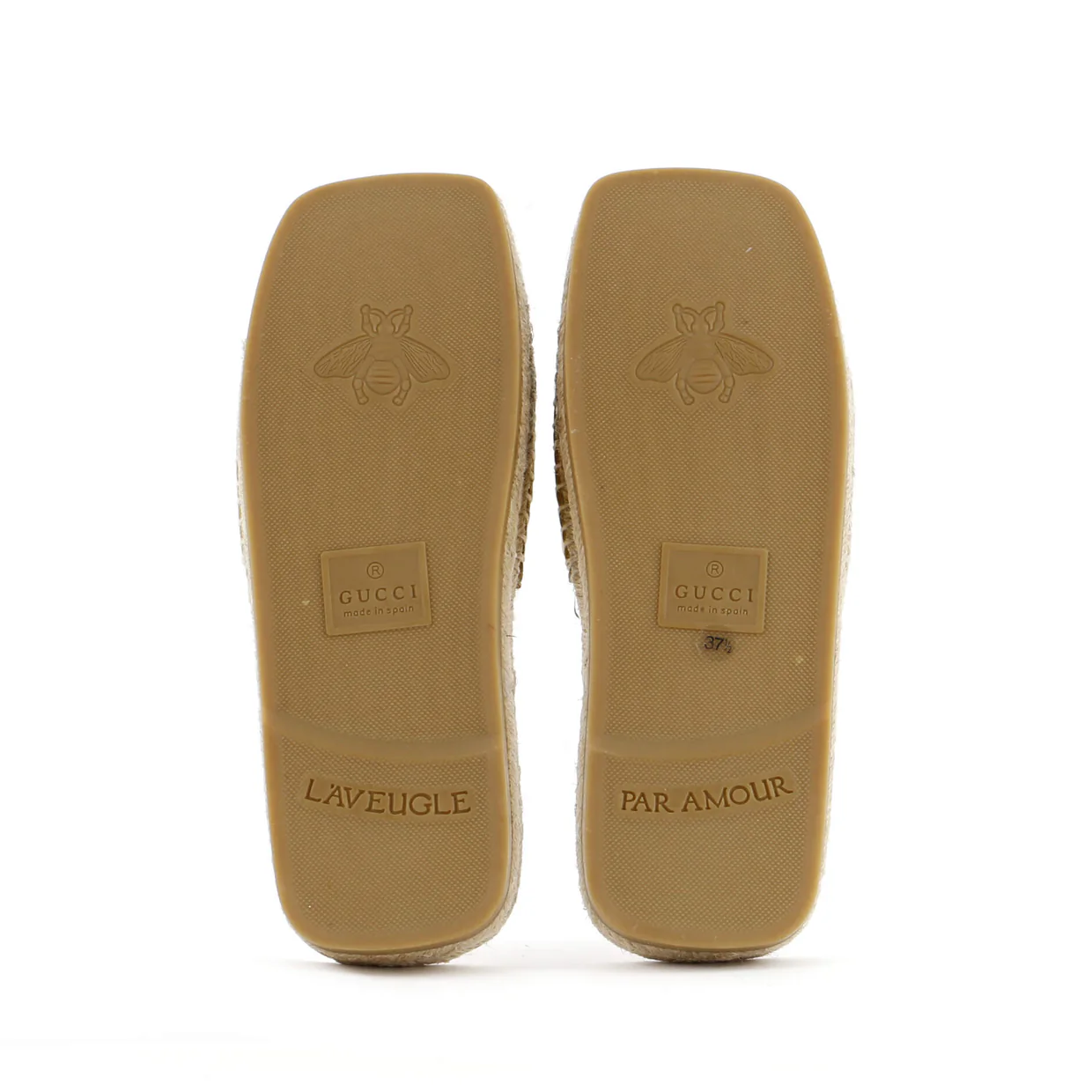 Women's Interlocking G Cut-Out Espadrille Slide Sandals Leather - Deep Luxury