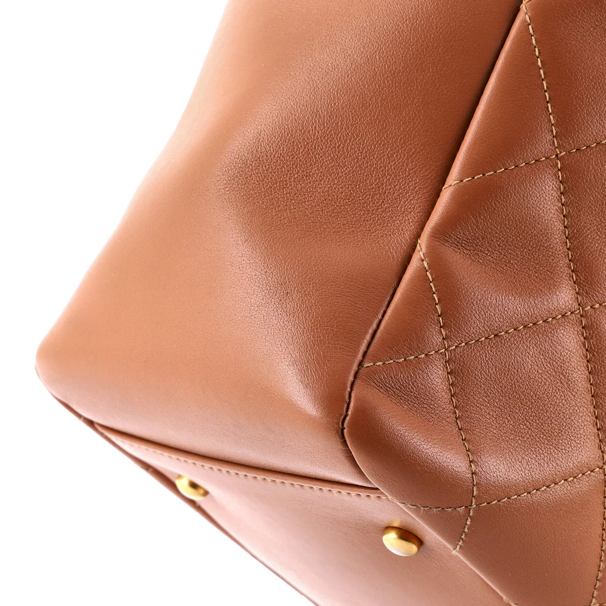 Open Shopping Tote Quilted Lambskin Large - Deep Luxury