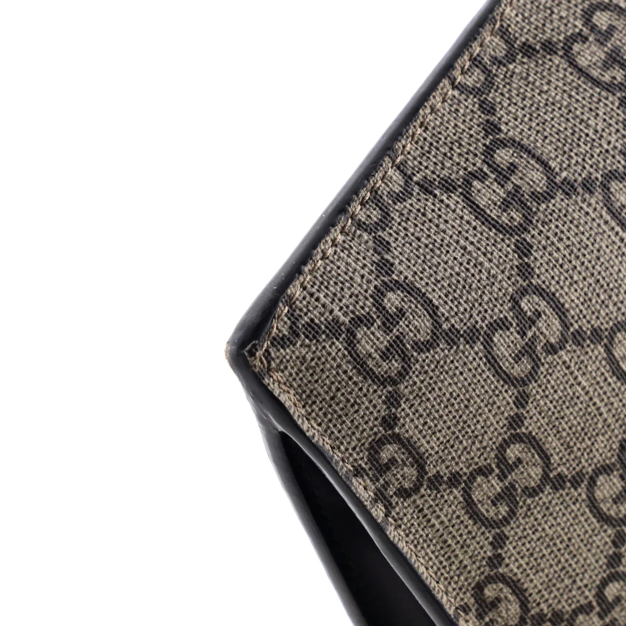 Zipped Pouch Angry Cat GG Coated Canvas Large - Deep Luxury