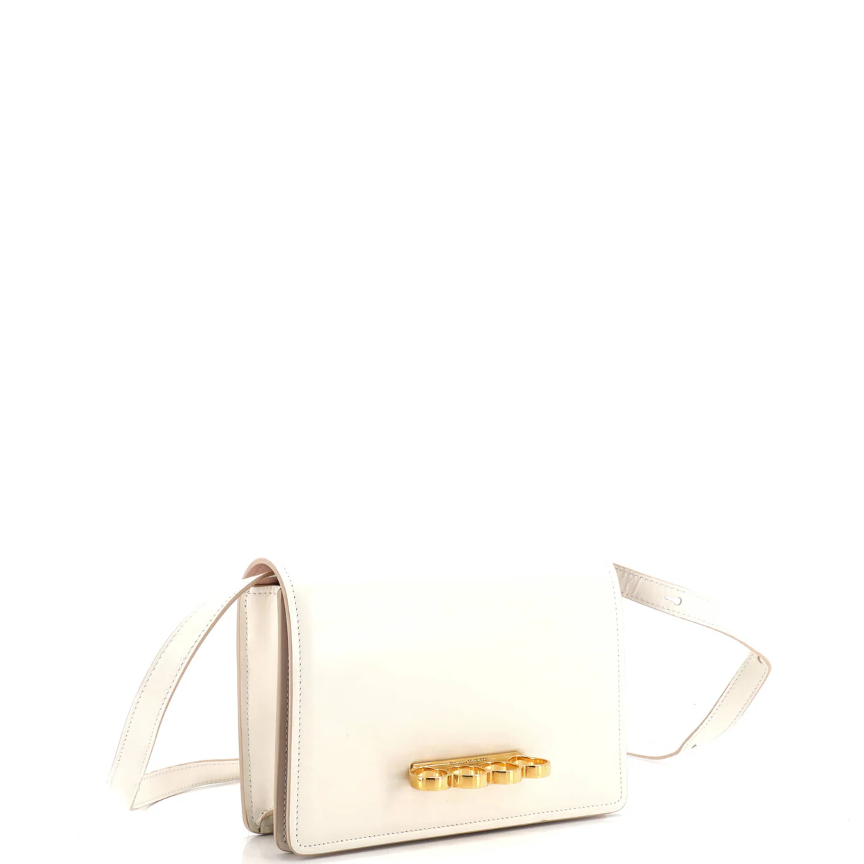 Four Ring Flap Shoulder Bag Leather Small - Deep Luxury