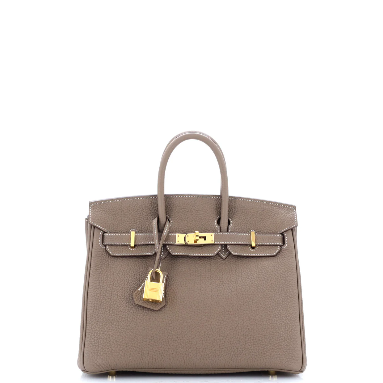 Birkin Handbag Grey Togo with Gold Hardware 25 - Deep Luxury