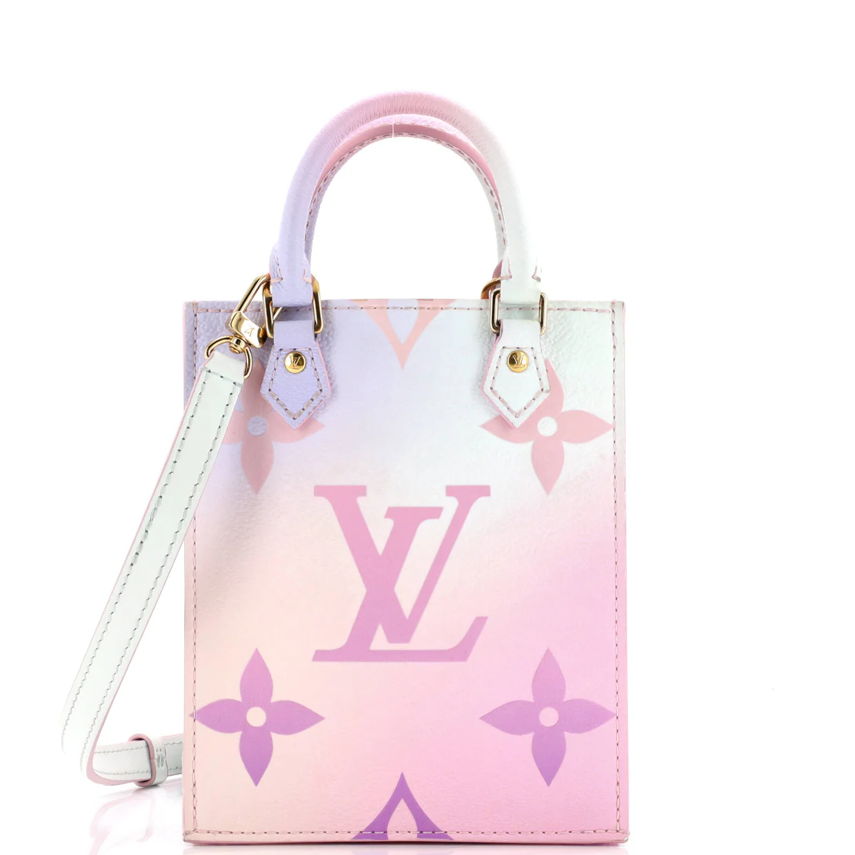 Petit Sac Plat Bag Spring in the City Monogram Giant Canvas - Deep Luxury