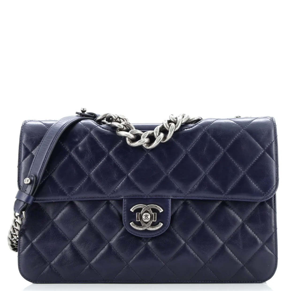 Perfect Edge Flap Bag Quilted Calfskin Jumbo - Deep Luxury