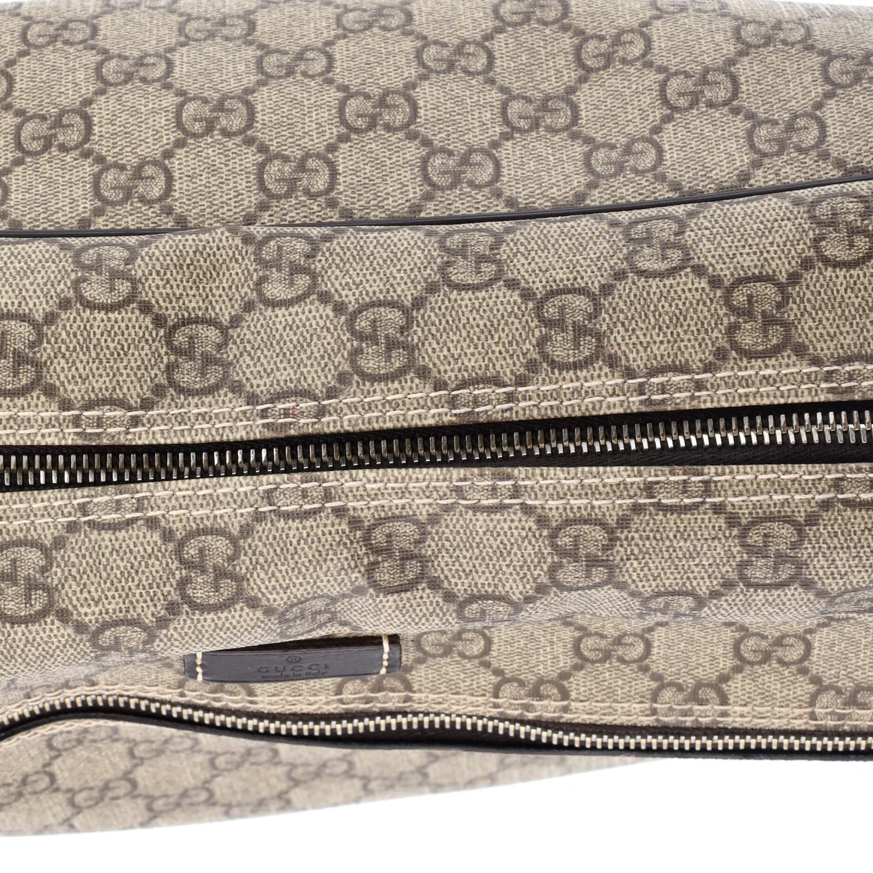 Front Zip Camera Bag GG Coated Canvas Large - Deep Luxury