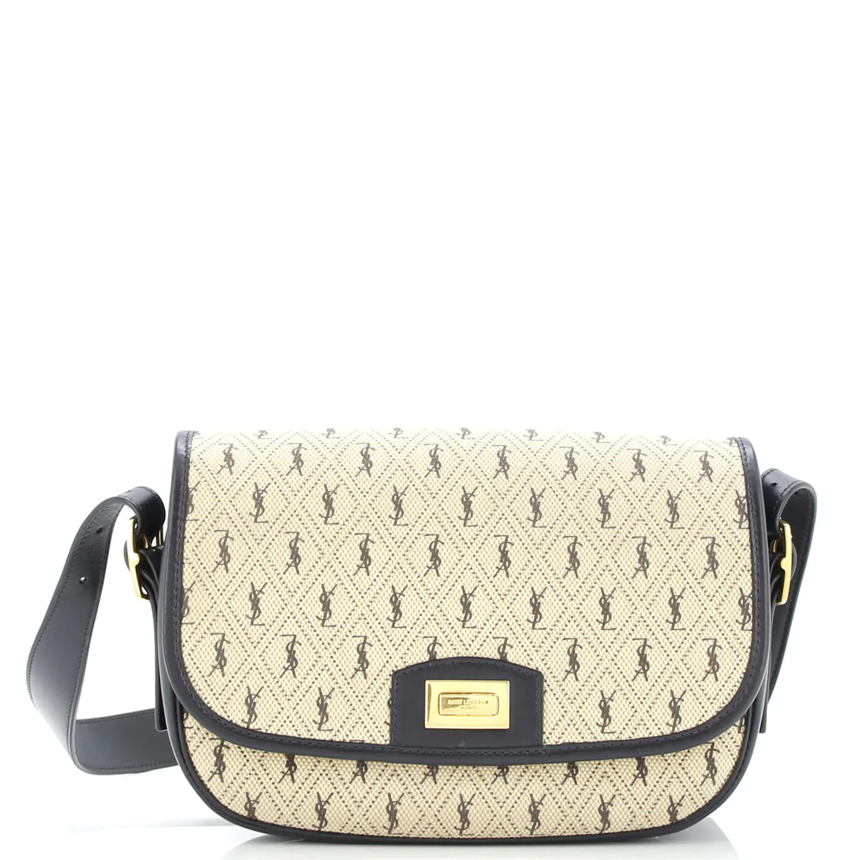 Flap Satchel Monogram All Over Canvas and Leather Medium - Deep Luxury