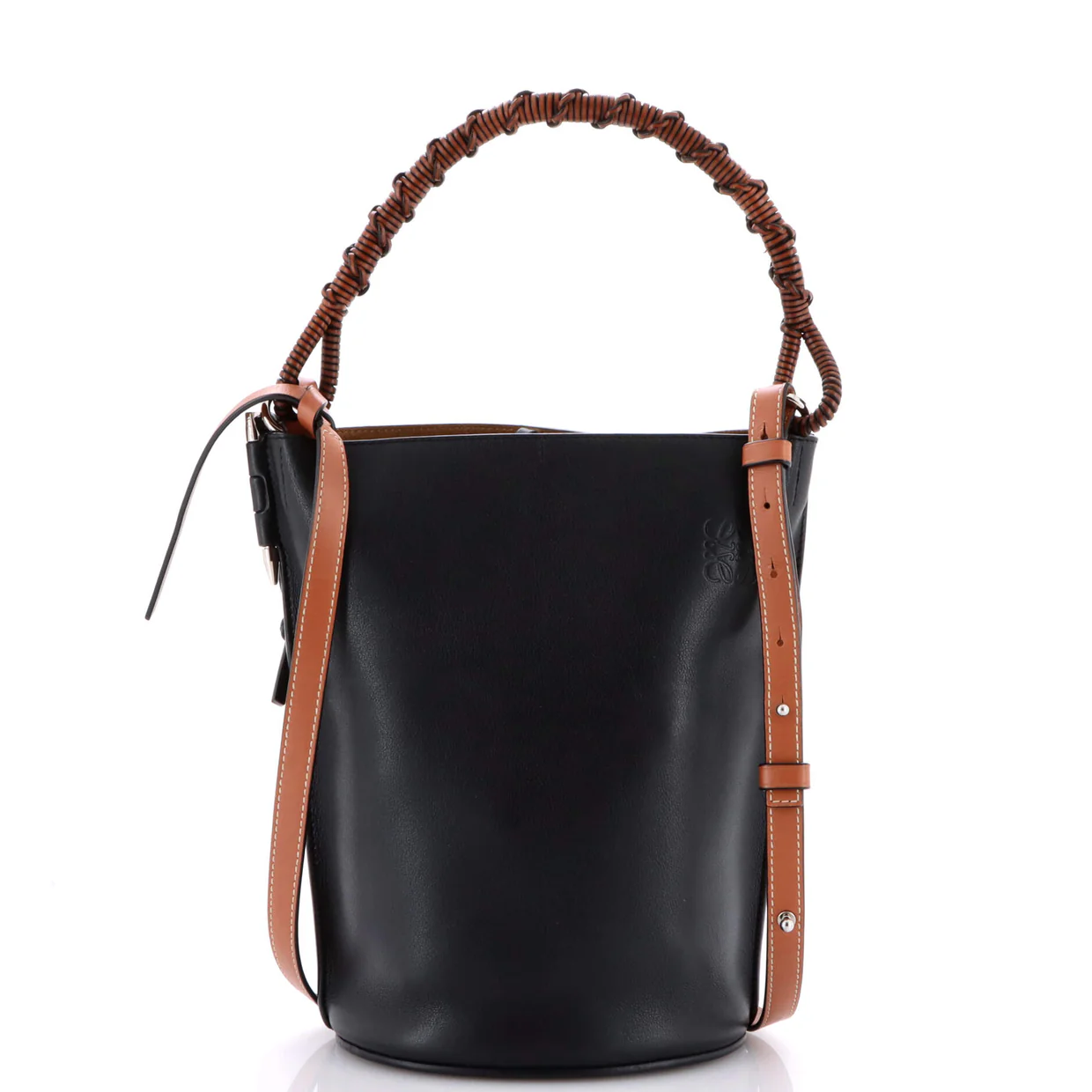 Gate Top Handle Bucket Bag Leather Medium - Deep Luxury