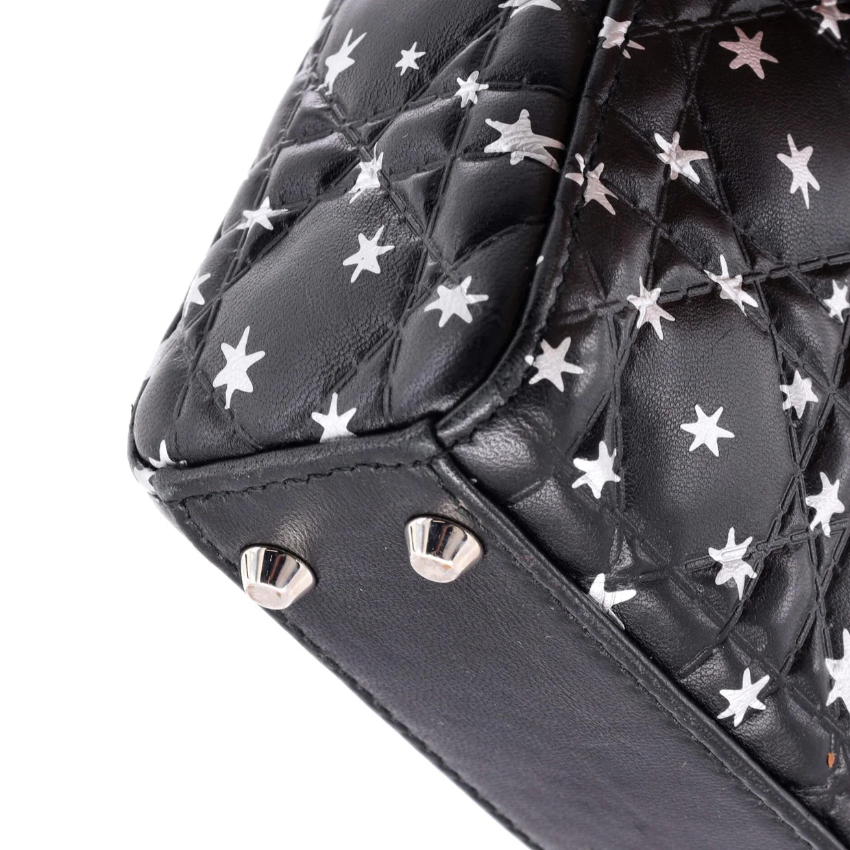 Lady Dior Bag Star Print Cannage Quilt Lambskin Mini - Deep Luxury