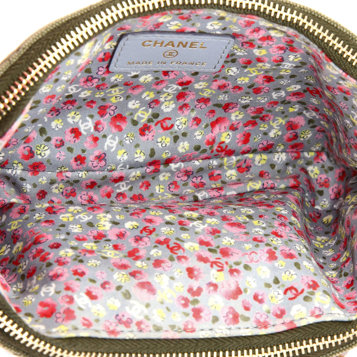 Cuba Charms Double Zip Clutch with Chain Quilted Canvas - Deep Luxury