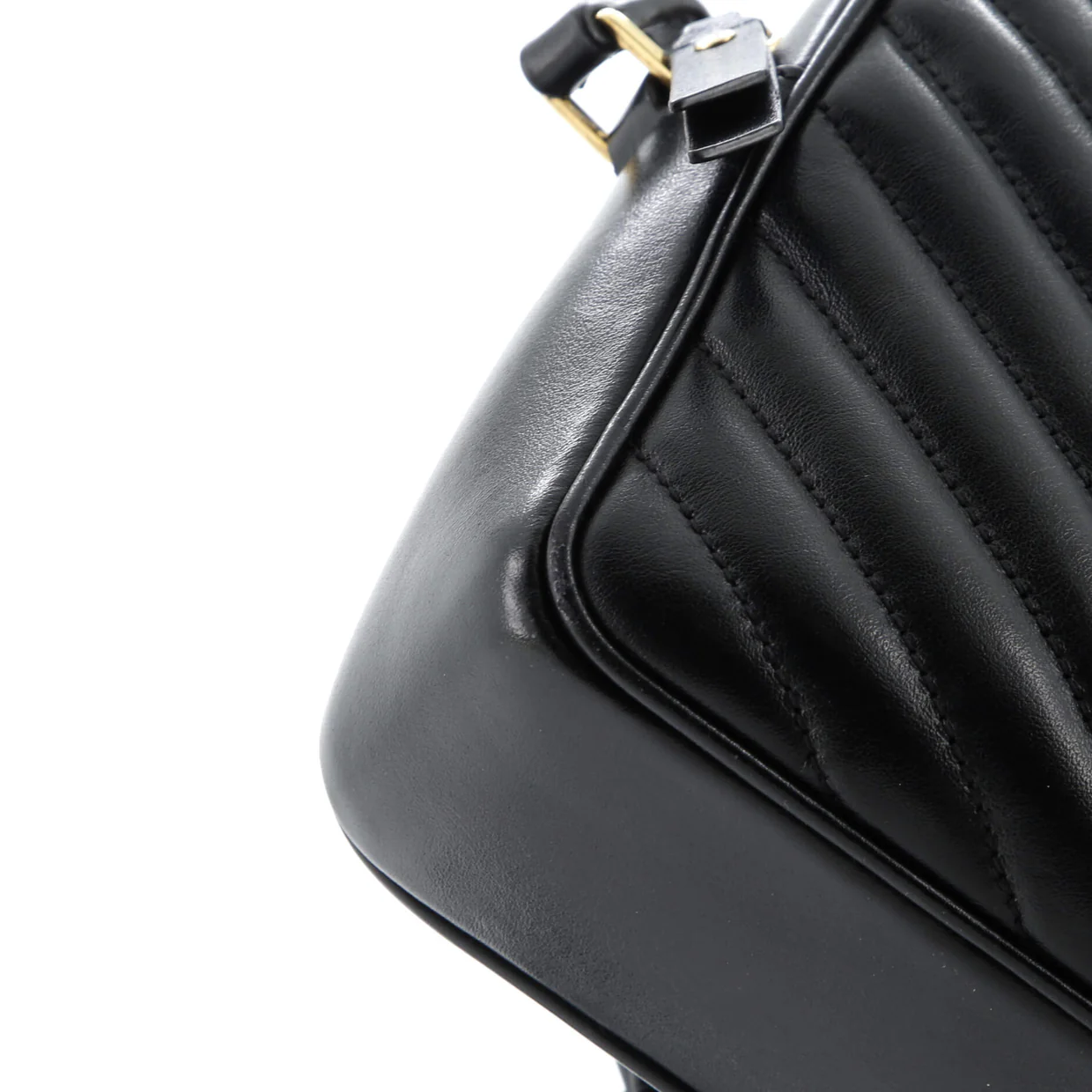 Lou Camera Bag Matelasse Chevron Leather Small - Deep Luxury