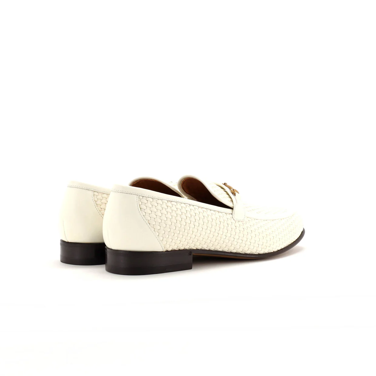 Men's Horsebit Loafers Woven Leather - Deep Luxury