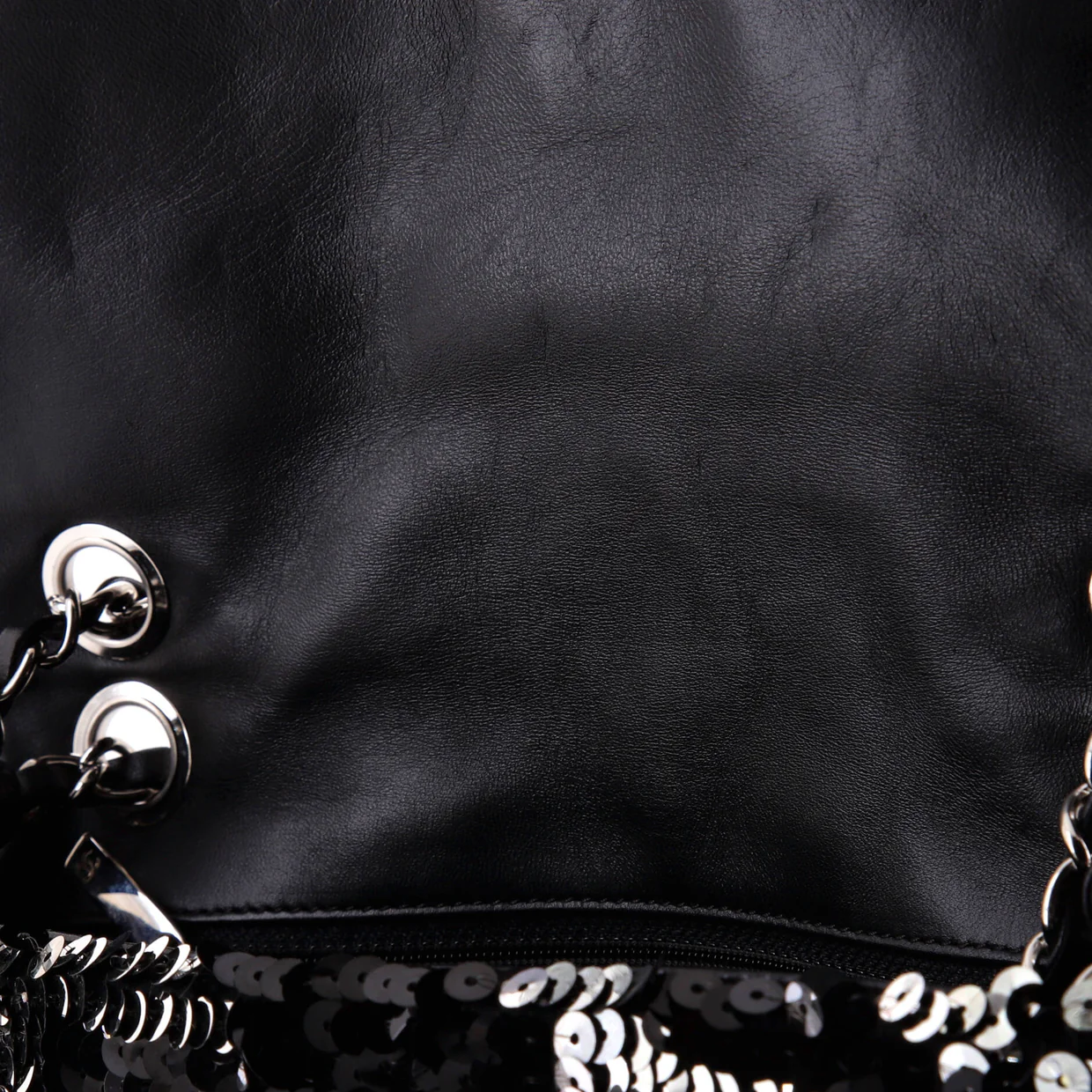 Summer Night Flap Bag Sequins with Leather Medium - Deep Luxury