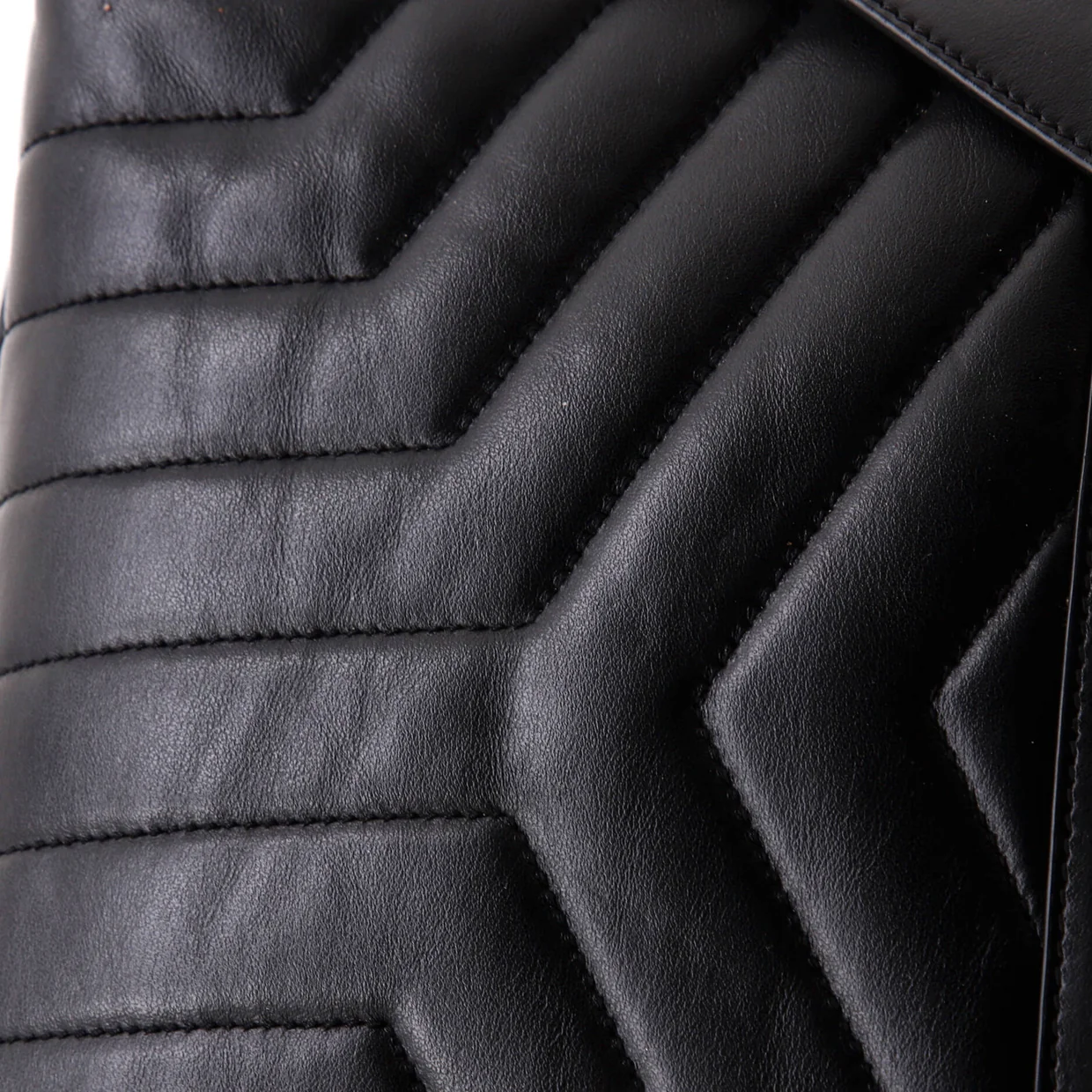 LouLou Backpack Matelasse Chevron Leather Small - Deep Luxury