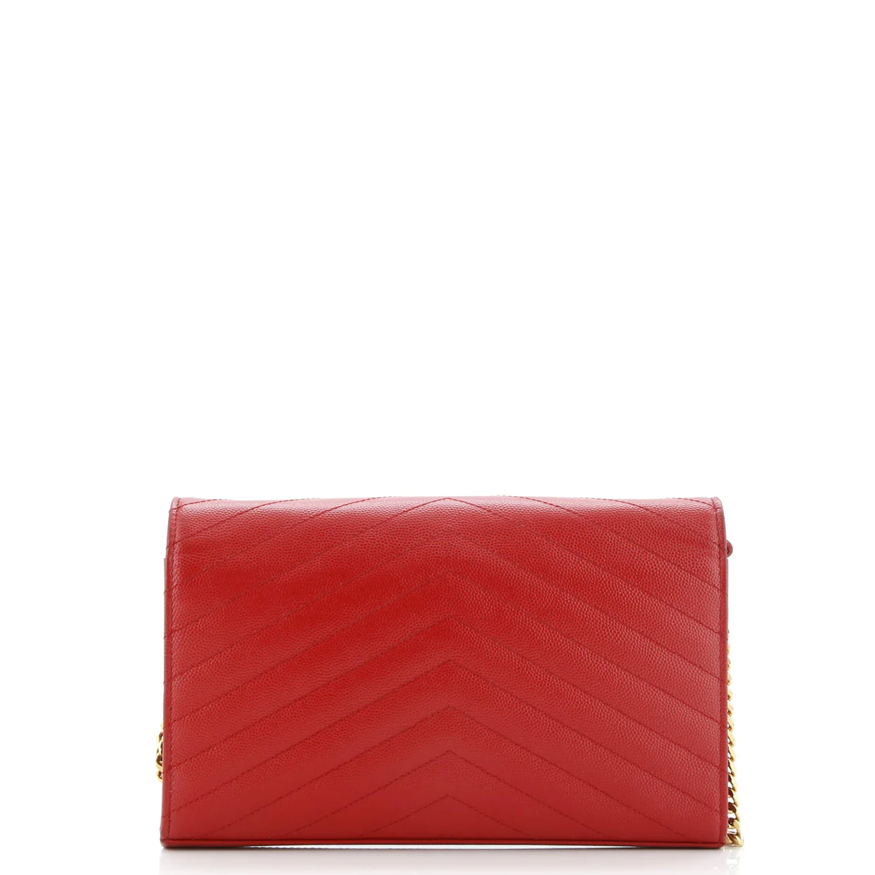 Classic Monogram Wallet on Chain Matelasse Chevron Leather Medium - Deep Luxury
