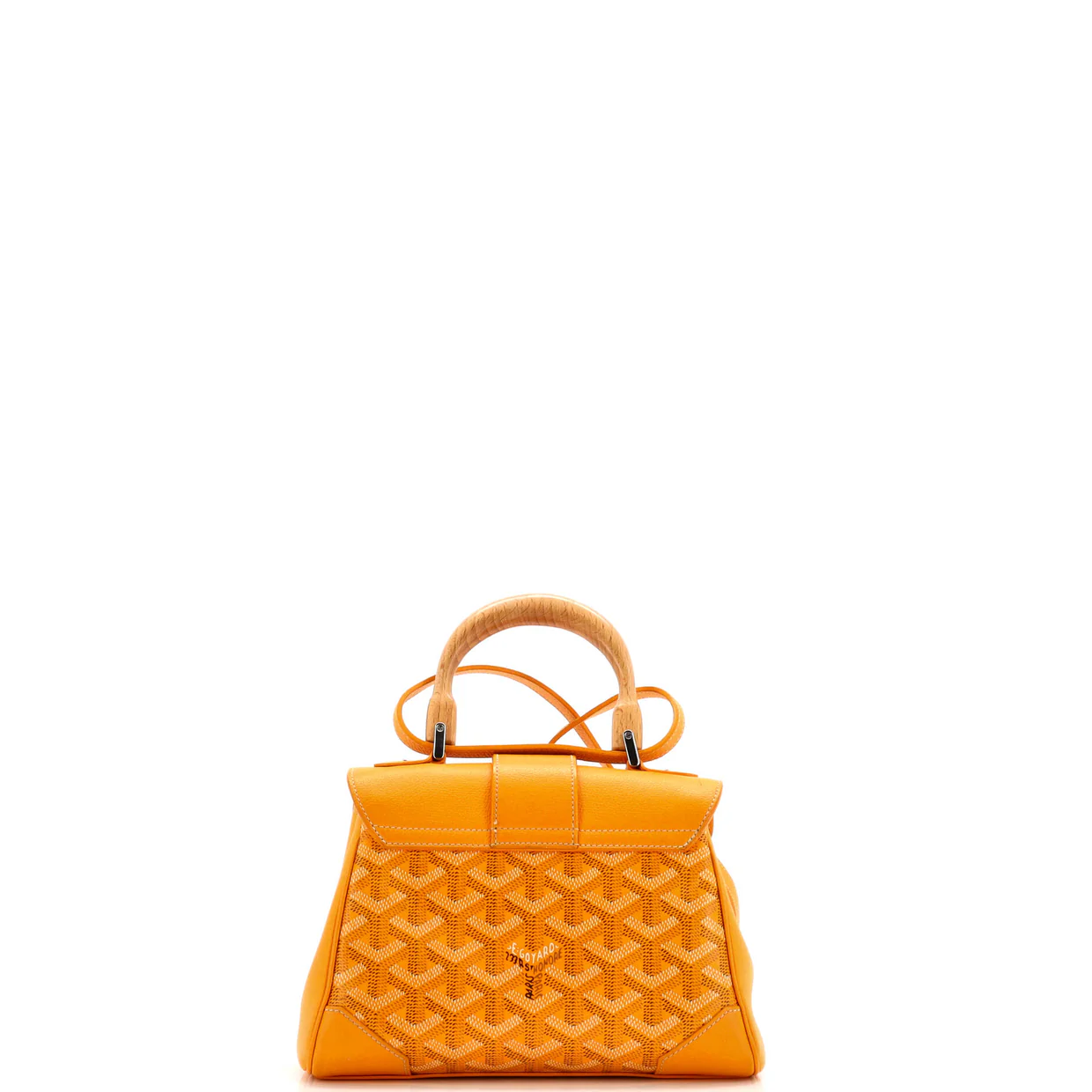 Saigon Top Handle Bag Coated Canvas with Leather Mini - Deep Luxury