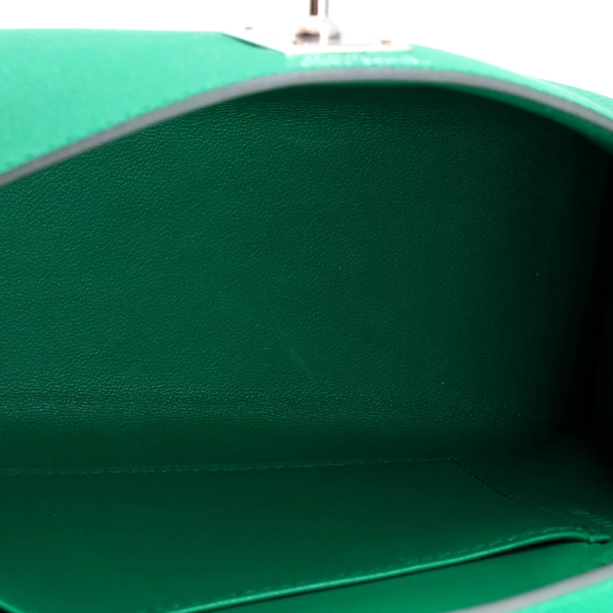 Kelly Mini II Amazone Handbag Green Epsom with Palladium Hardware 20 - Deep Luxury