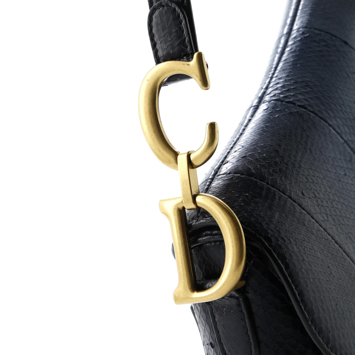 Saddle Handbag Python Medium - Deep Luxury