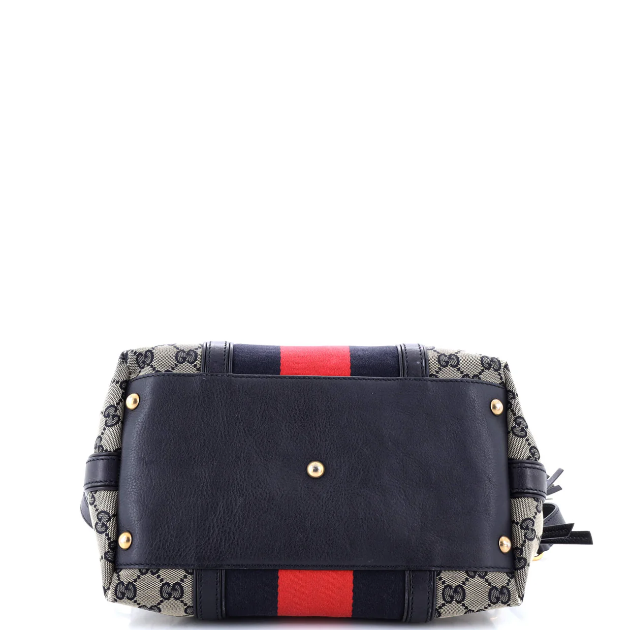 Rania Convertible Top Handle Bag Web GG Canvas Small - Deep Luxury