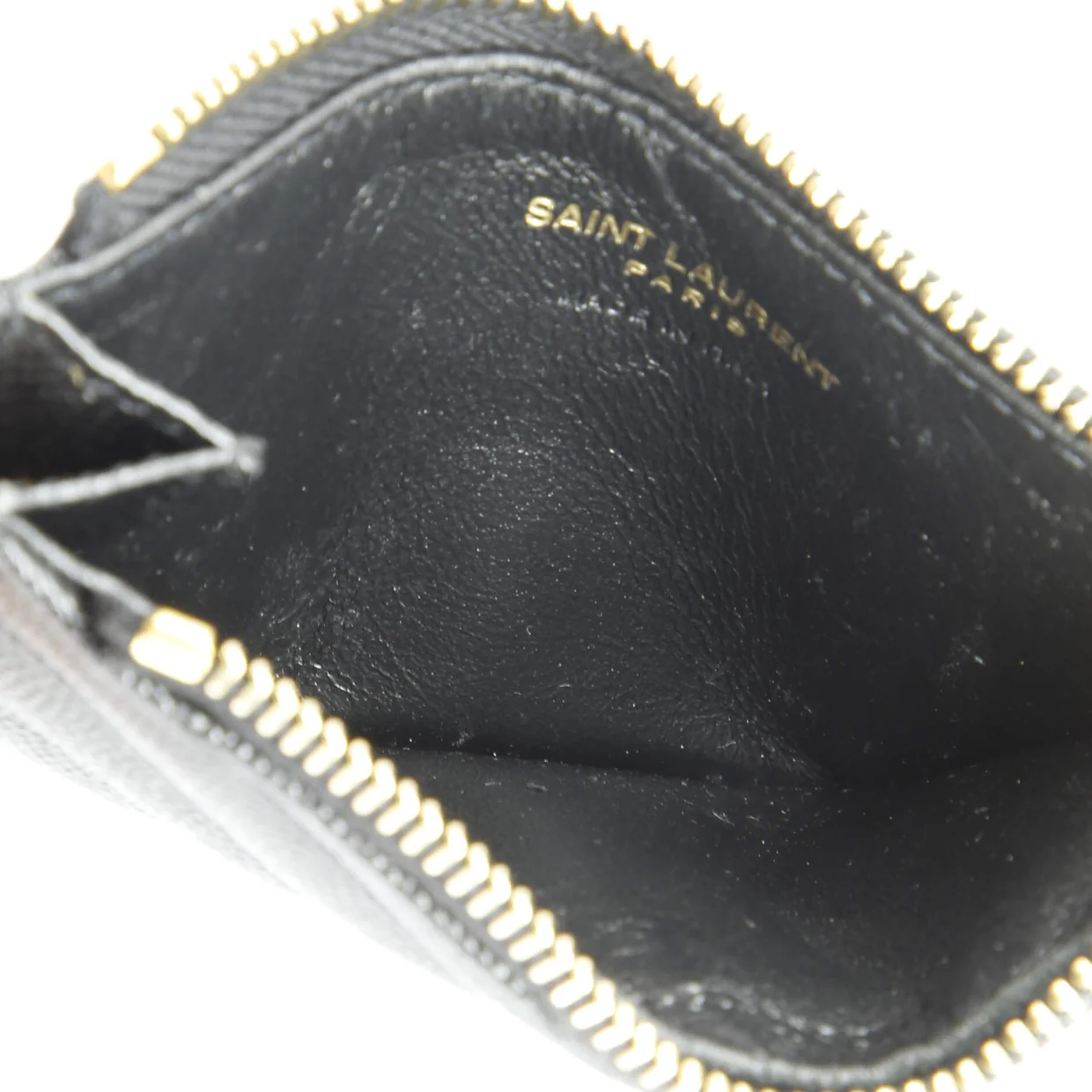 Monogram Fragments Zip Card Holder Matelasse Chevron Patent - Deep Luxury