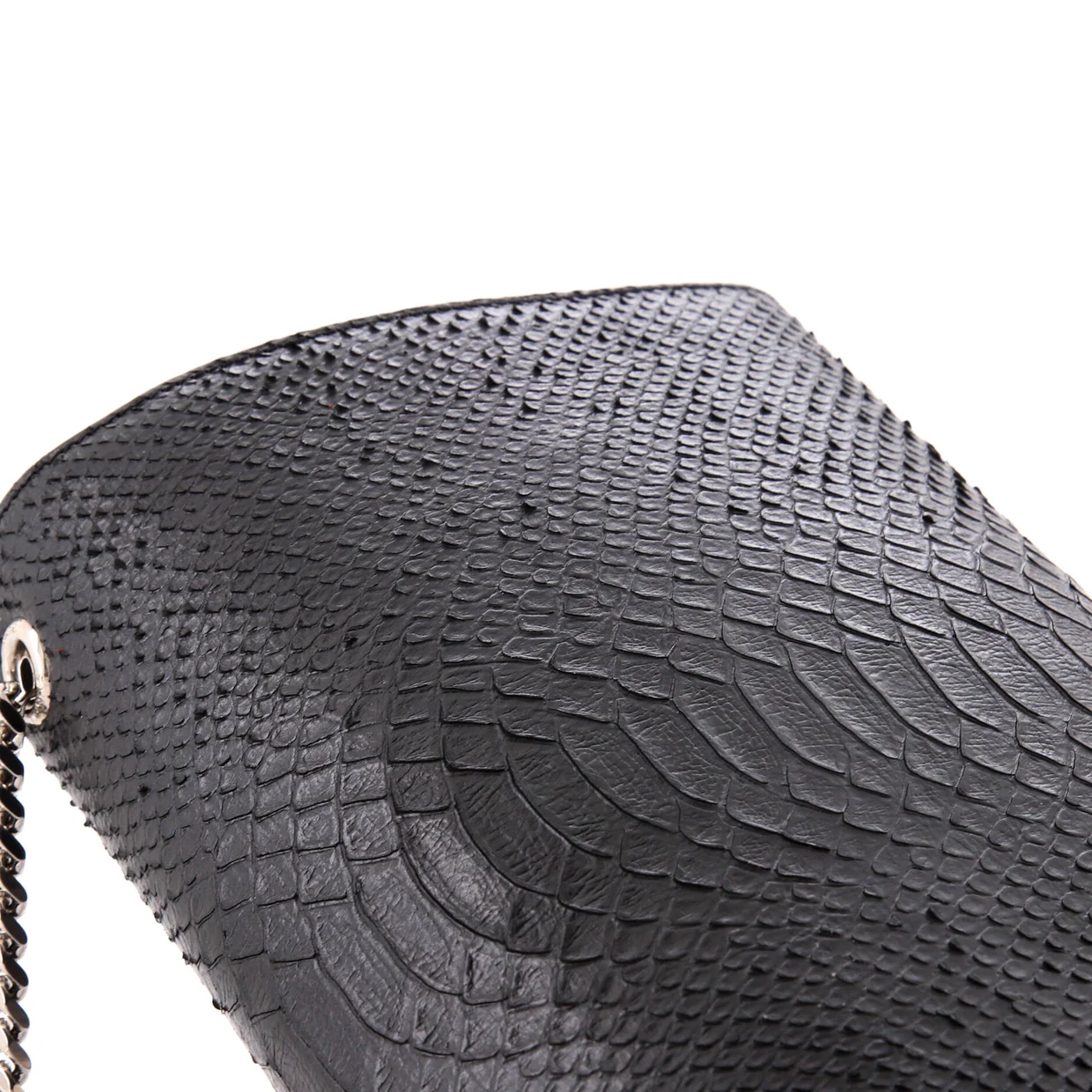 Classic Monogram Tassel Crossbody Bag Python Embossed Leather Medium - Deep Luxury