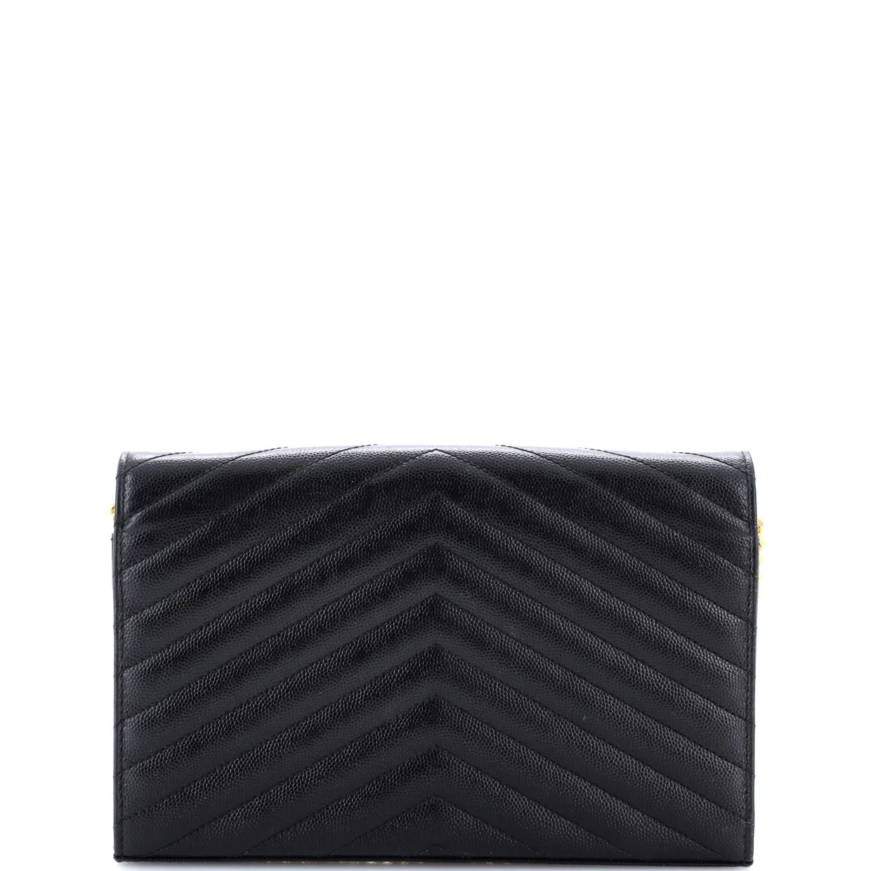 Classic Monogram Wallet on Chain Matelasse Chevron Leather Medium - Deep Luxury