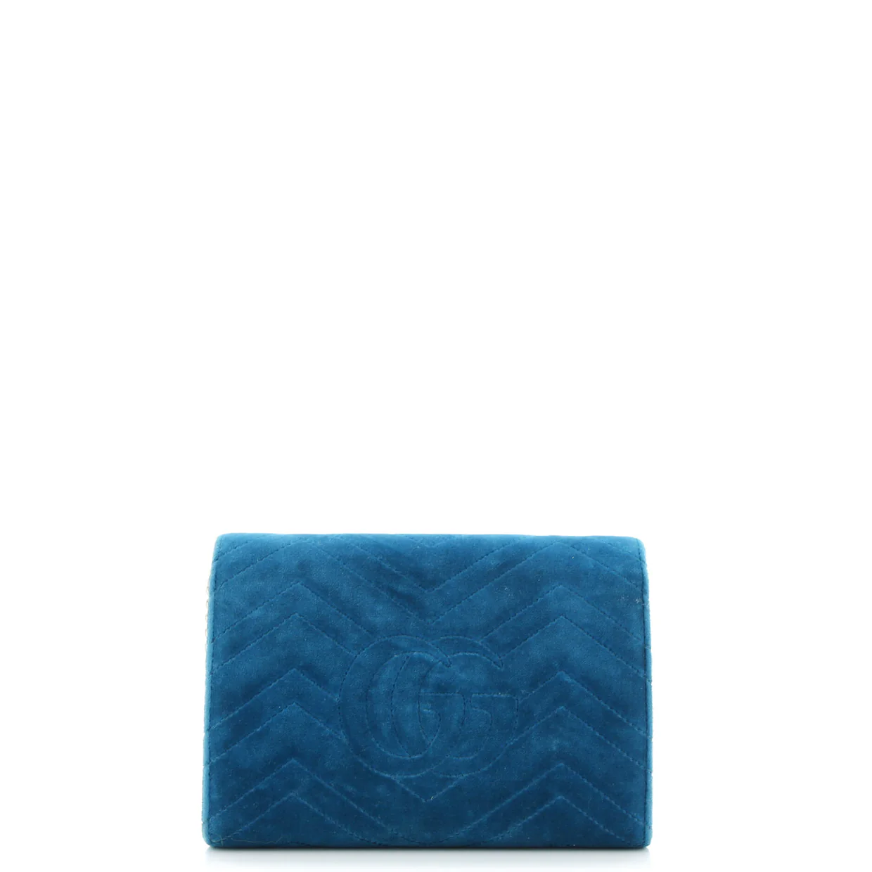 GG Marmont Chain Wallet Matelasse Velvet Mini - Deep Luxury