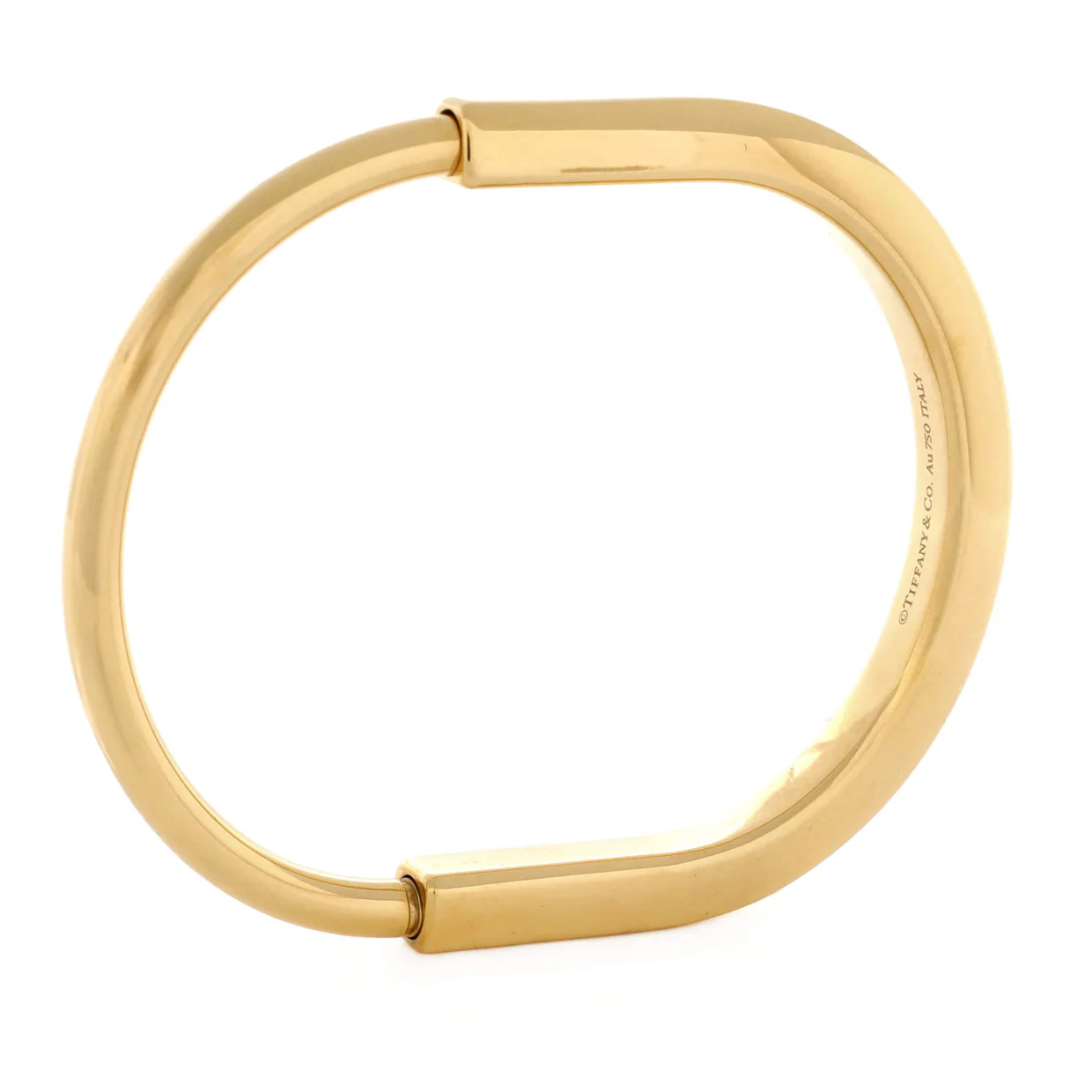Lock Bangle Bracelet 18K Yellow Gold - Deep Luxury