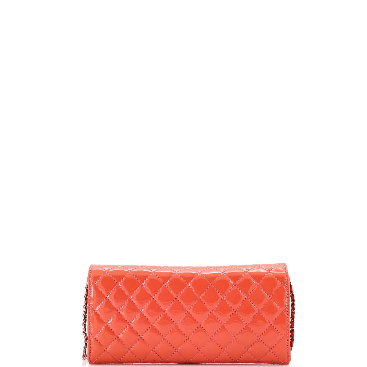 Brilliant Wallet on Chain Clutch Quilted Patent East West - Deep Luxury