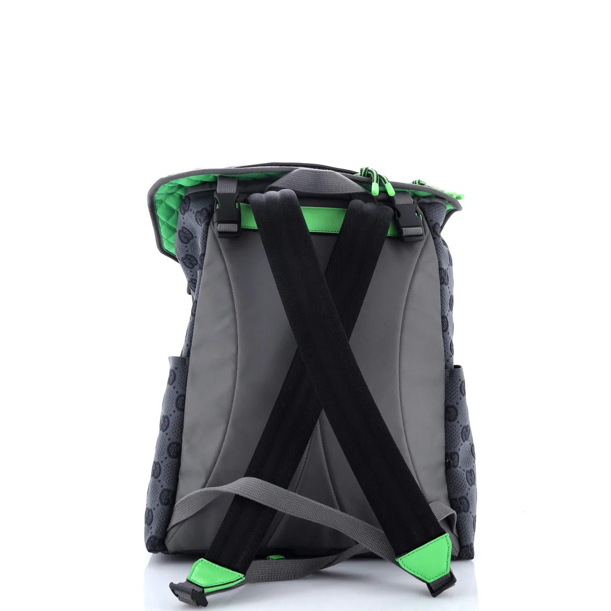 Panelled Double Buckle Backpack GG Jacquard Nylon and Rubber Large - Deep Luxury