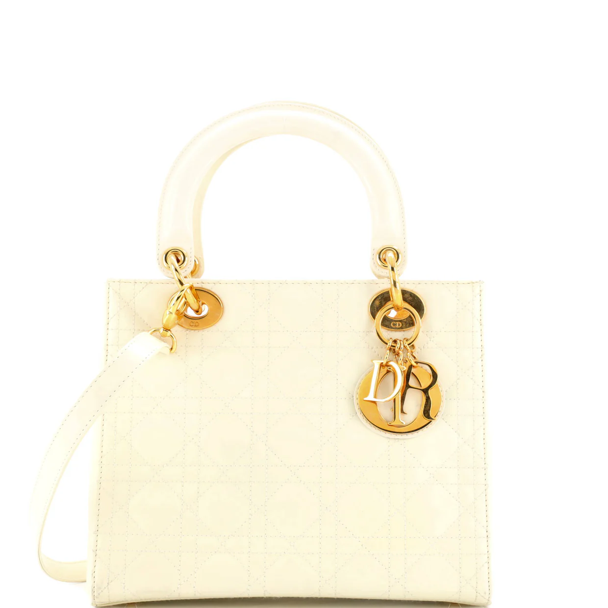 Vintage Lady Dior Bag Cannage Quilt Glazed Calfskin Medium - Deep Luxury