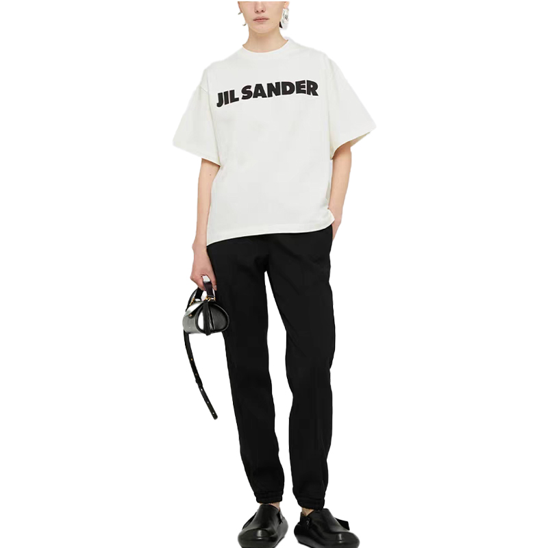 Jil Sander white logo short-sleeved shirt - Deep Luxury
