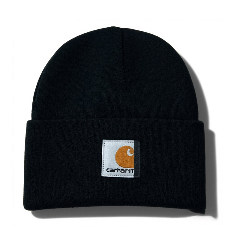 Carhartt A18 black knitted beanie brand new - Deep Luxury