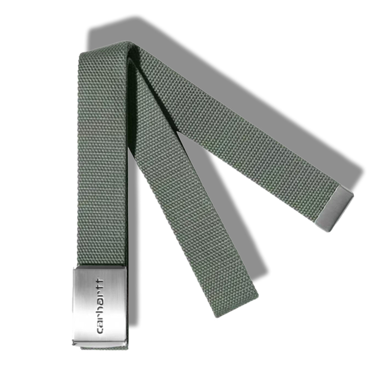 Carhartt matte silver buckle belt gray green brand new - Deep Luxury