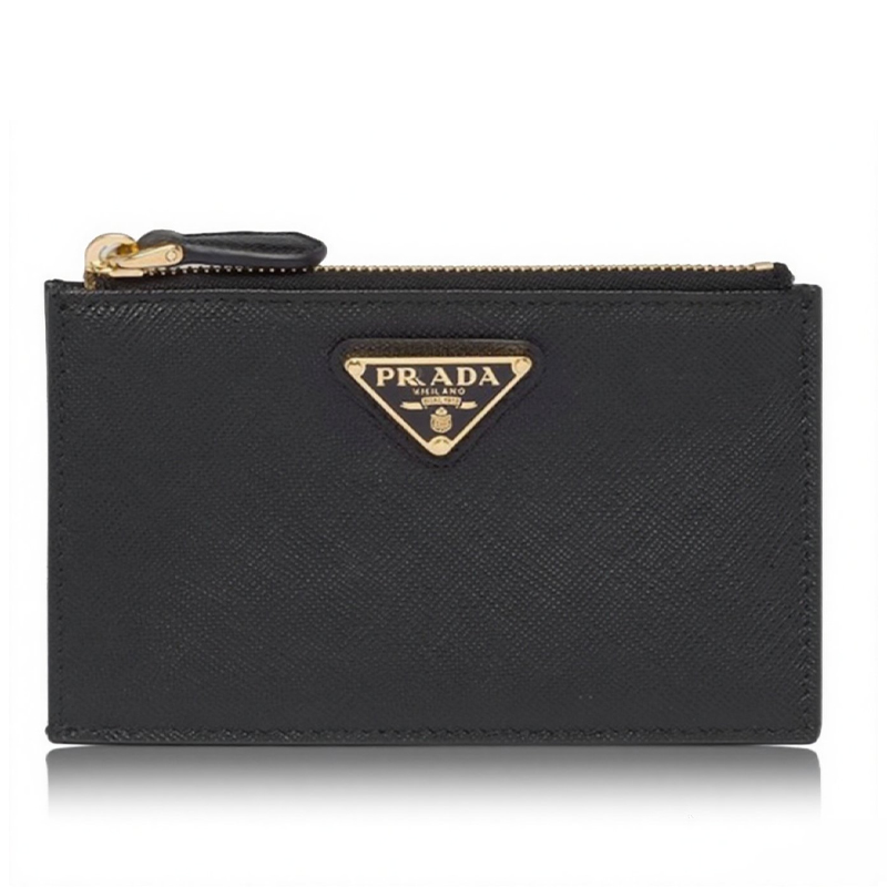 Prada new black and gold card holder - Deep Luxury