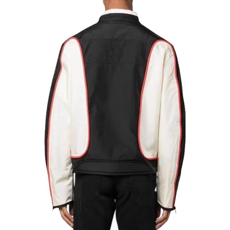 Diesel color matching multi-pocket single-breasted stand collar long sleeve jacket - Deep Luxury