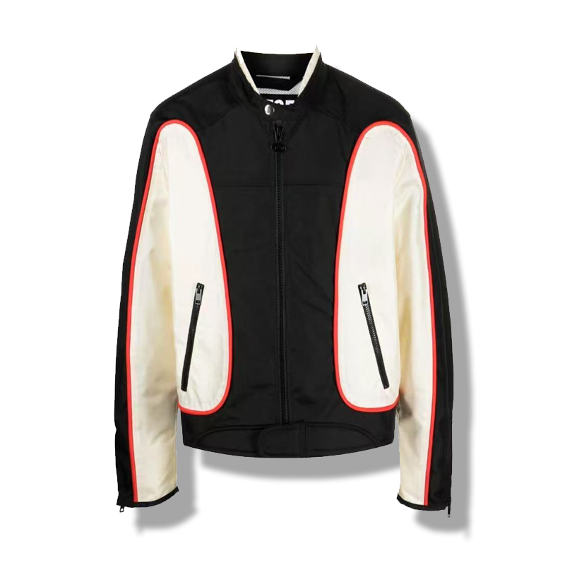 Diesel color matching multi-pocket single-breasted stand collar long sleeve jacket - Deep Luxury