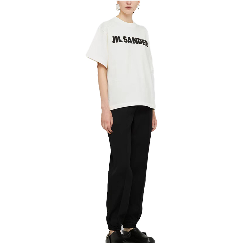Jil Sander white logo short-sleeved shirt - Deep Luxury