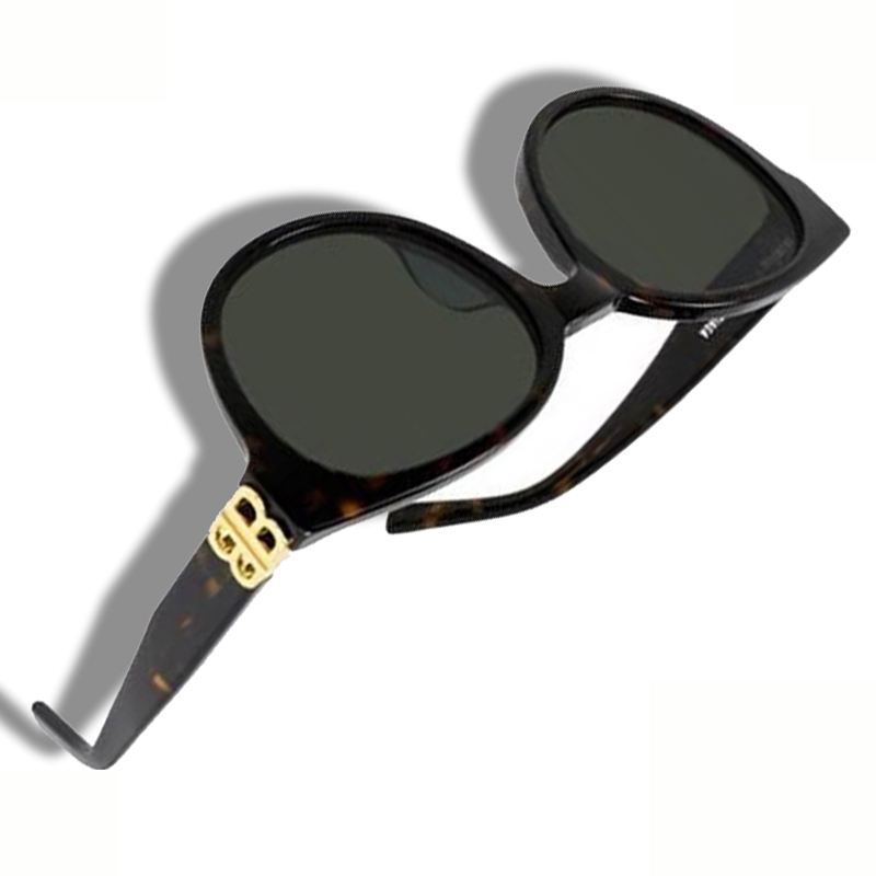 Balenciaga inner letter double B oval sunglasses tortoise shell color - Deep Luxury