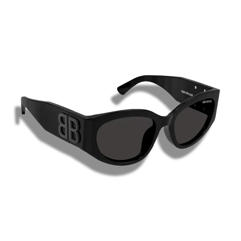 Balenciaga Balenciaga temple logo acetate recycled acetate fiber irregular shape sunglasses - Deep Luxury