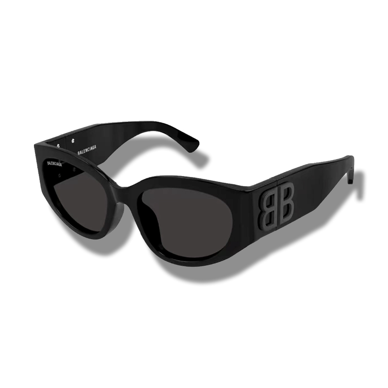 Balenciaga Balenciaga temple logo acetate recycled acetate fiber irregular shape sunglasses - Deep Luxury
