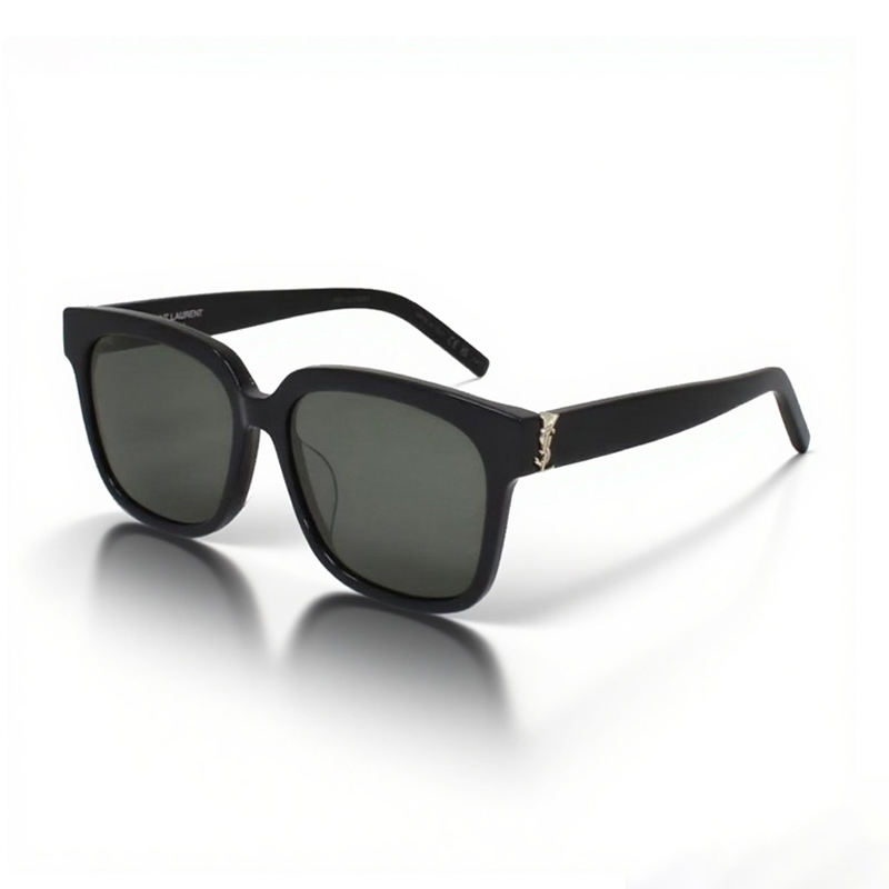YSL cool black frame acetate oval sunglasses - Deep Luxury