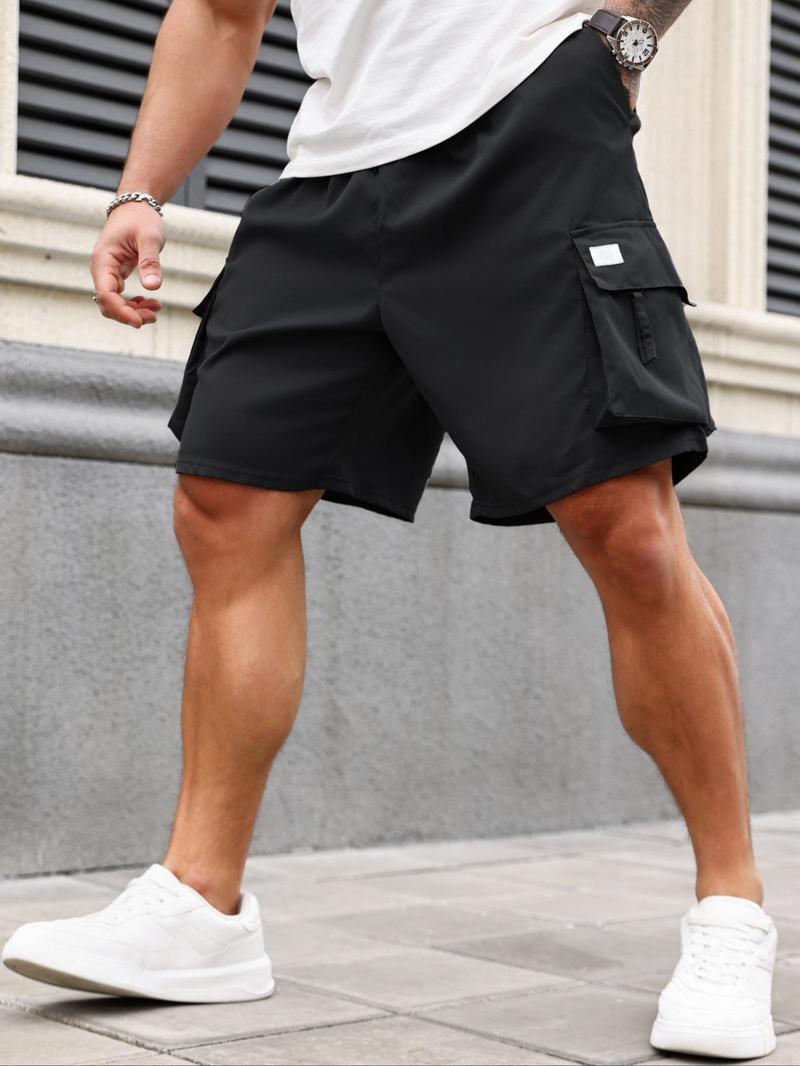 🔥Men's Plus Size Solid Flap Pocket Cargo Shorts