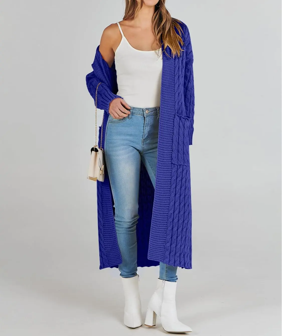 Women's Long Cardigan 2024 Oversized Coat Long Sleeve Open Cardigan Knitted Extra Long Coat Autumn Fashion Jacket Clothes