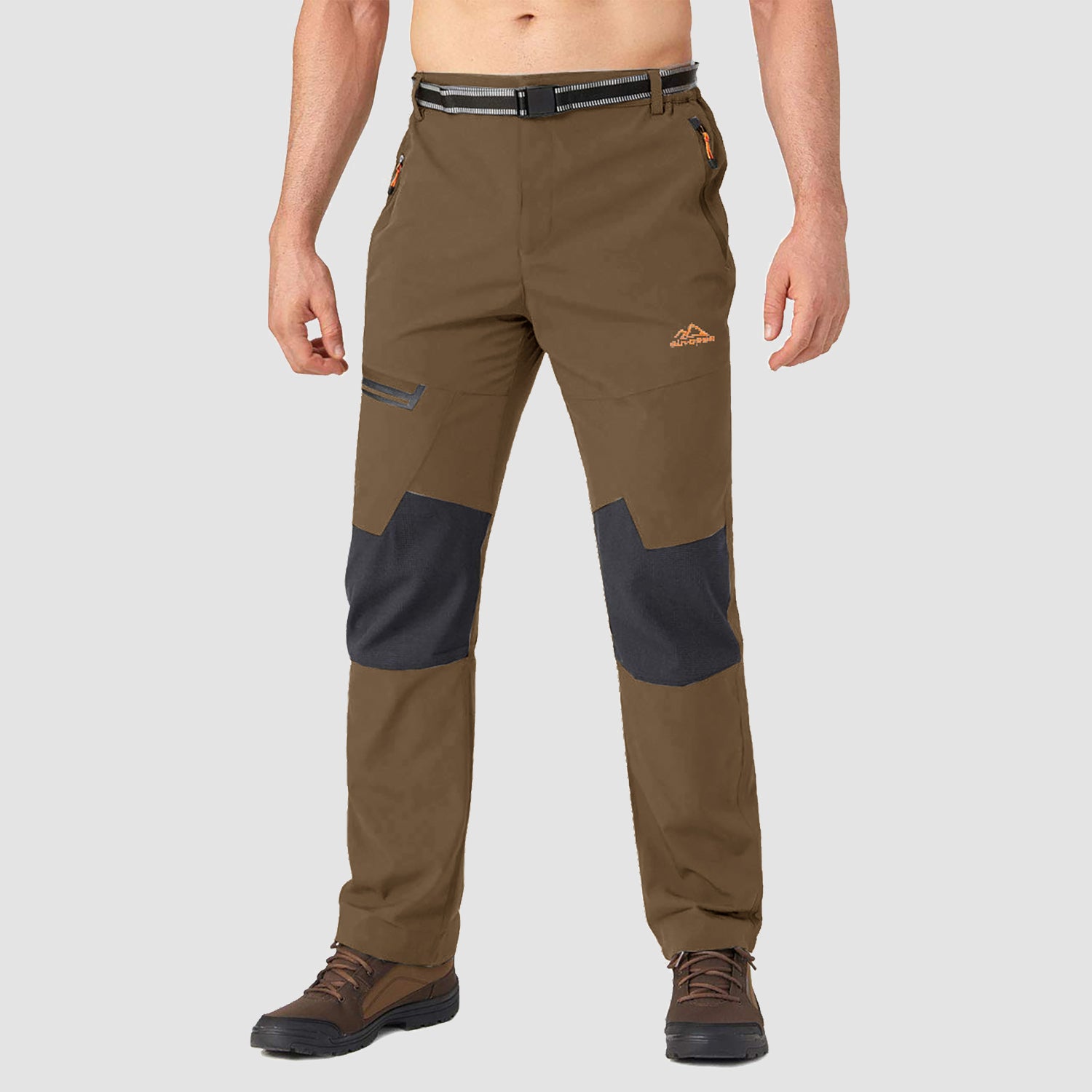 Men's Fleece-Lined Winter Ski Pants โ Water-Resistant with 4 Zip Pockets