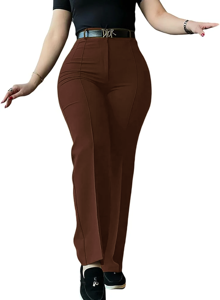 Work Pants for Women High Waist Straight Leg Work Pants Business Casual Trousers