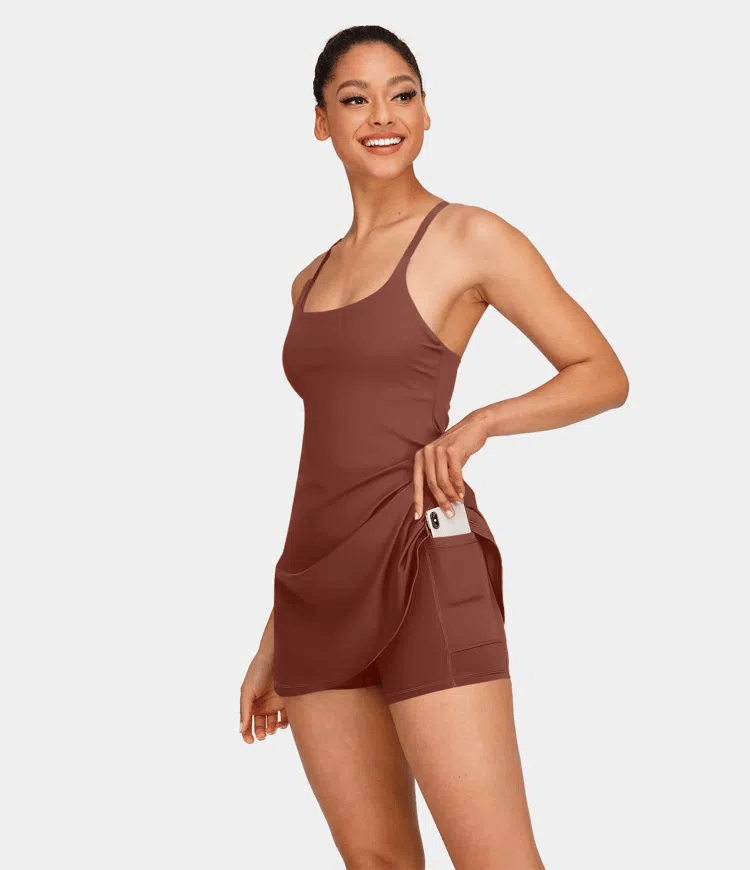 Softlyzero Plush Backless Active Dress-Easy Peezy