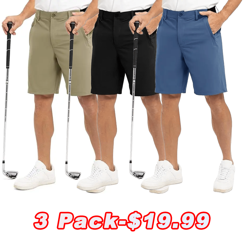🔥Men's Golf Work Shorts Stretch Waistband Dry Fit