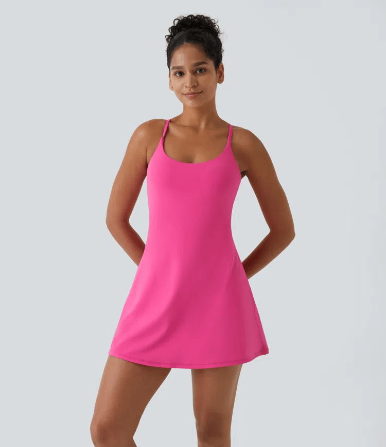 Softlyzero Plush Backless Active Dress-Easy Peezy