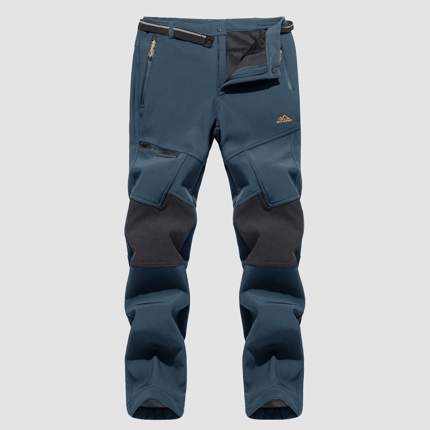 Men's Fleece-Lined Winter Ski Pants โ Water-Resistant with 4 Zip Pockets