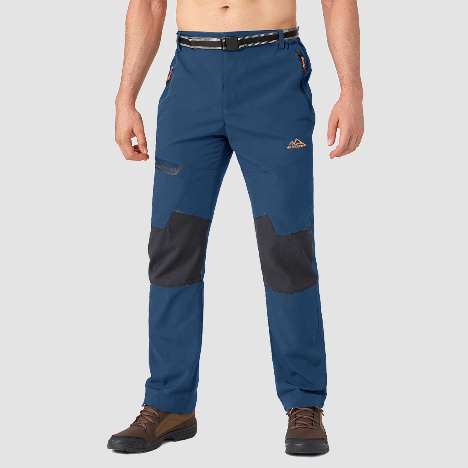 Men's Fleece-Lined Winter Ski Pants โ Water-Resistant with 4 Zip Pockets