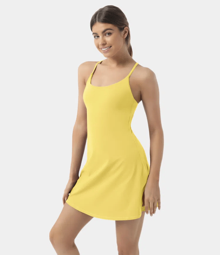 Softlyzero Plush Backless Active Dress-Easy Peezy